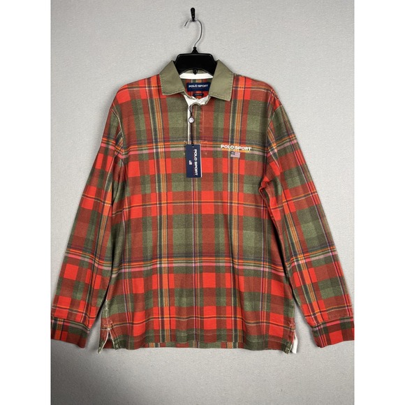 Polo Ralph Lauren Other - Polo Sport Ralph Lauren Shirt Mens Medium Red Plaid Madras Rugby Classic Fit